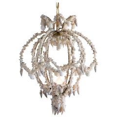 Vintage Italian Handmade Seashell Chandelier, circa 1960