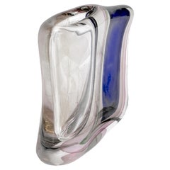 Vintage Italian Handmade Sommerso Murano Glass Vase by Giuliano Mian