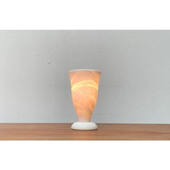 Vintage Italian Hollywood Regency Alabaster Table Lamp, 1970s