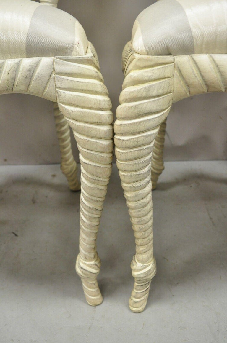 Vintage Italian Hollywood Regency Carved Rope and Tassel Dining Chairs ...