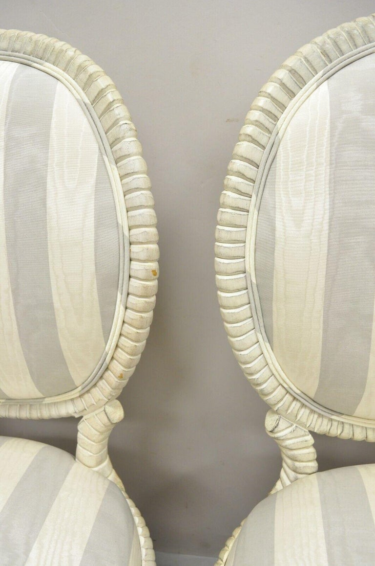 Vintage Italian Hollywood Regency Carved Rope and Tassel Dining Chairs ...
