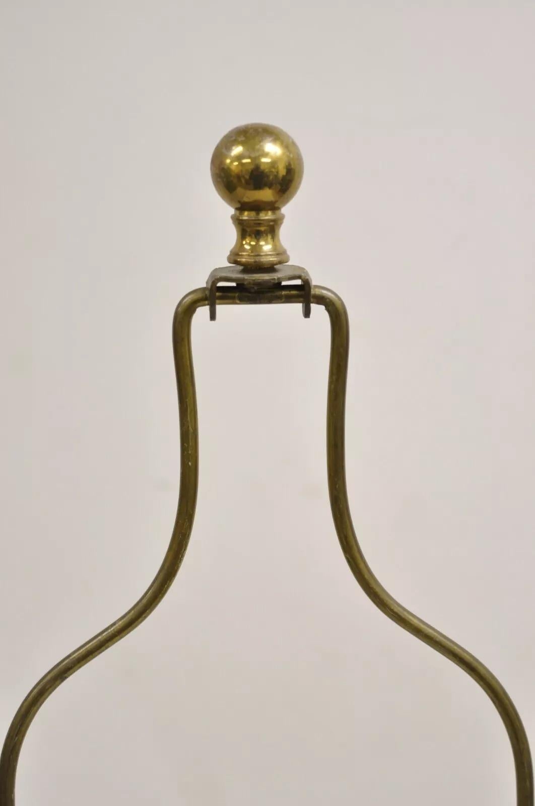 20th Century Vintage Italian Hollywood Regency Ceramic Gold Twin Handle Urn Table Lamp For Sale