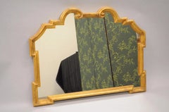 Vintage Italian Hollywood Regency Gold Gilt Carved Wood 32 x 40 Wall Mirror