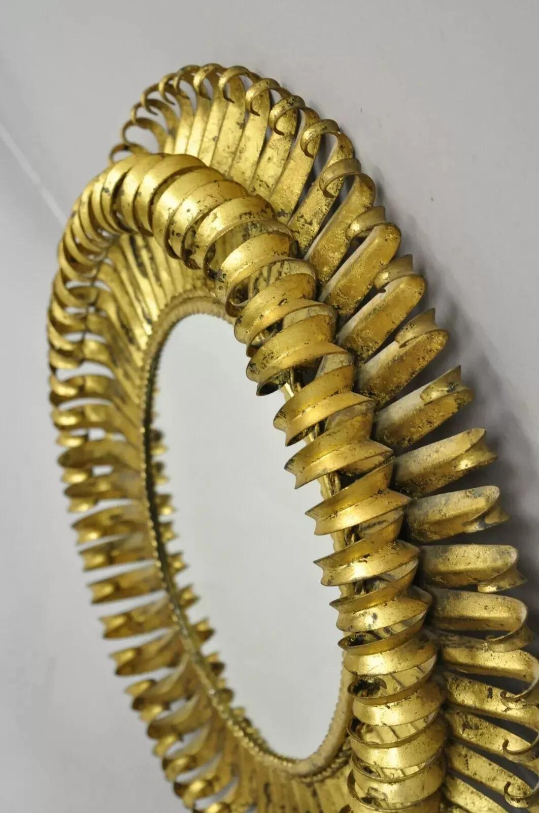 Vintage Italian Hollywood Regency Gold Gilt Iron 24