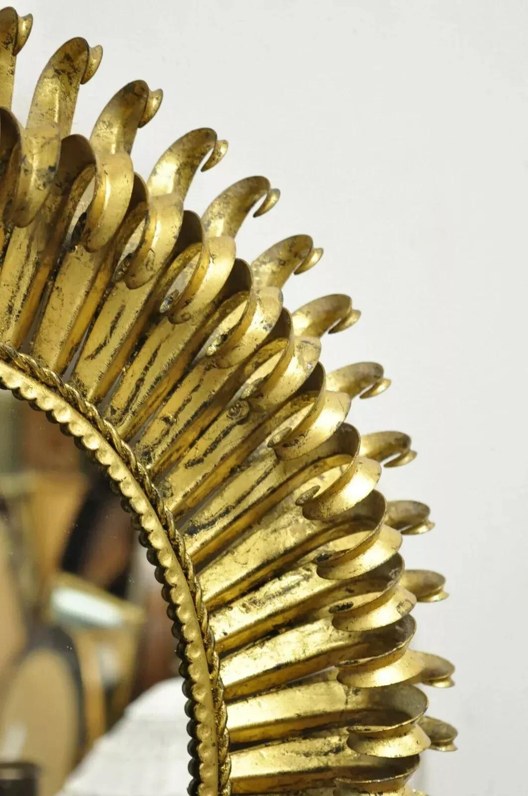 Vintage Italian Hollywood Regency Gold Gilt Iron 24