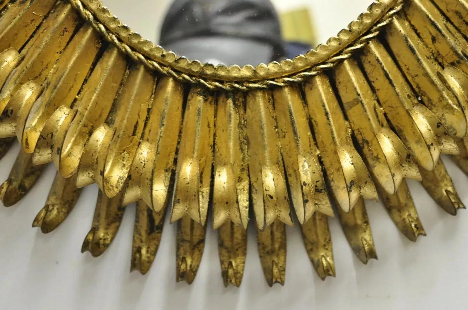 Vintage Italian Hollywood Regency Gold Gilt Iron 24
