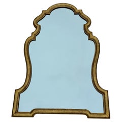 Vintage Italian Hollywood Regency Gold Leaf Wall Mirror