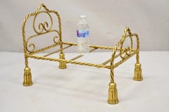Vintage Italian Hollywood Regency Iron Tassel Frame Pet Cat Dog Bed or Doll Bed