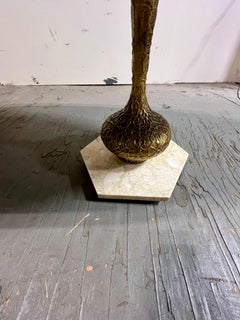 Vintage Italian Hollywood Regency Long Oval Surfboard Marble Top Coffee Table