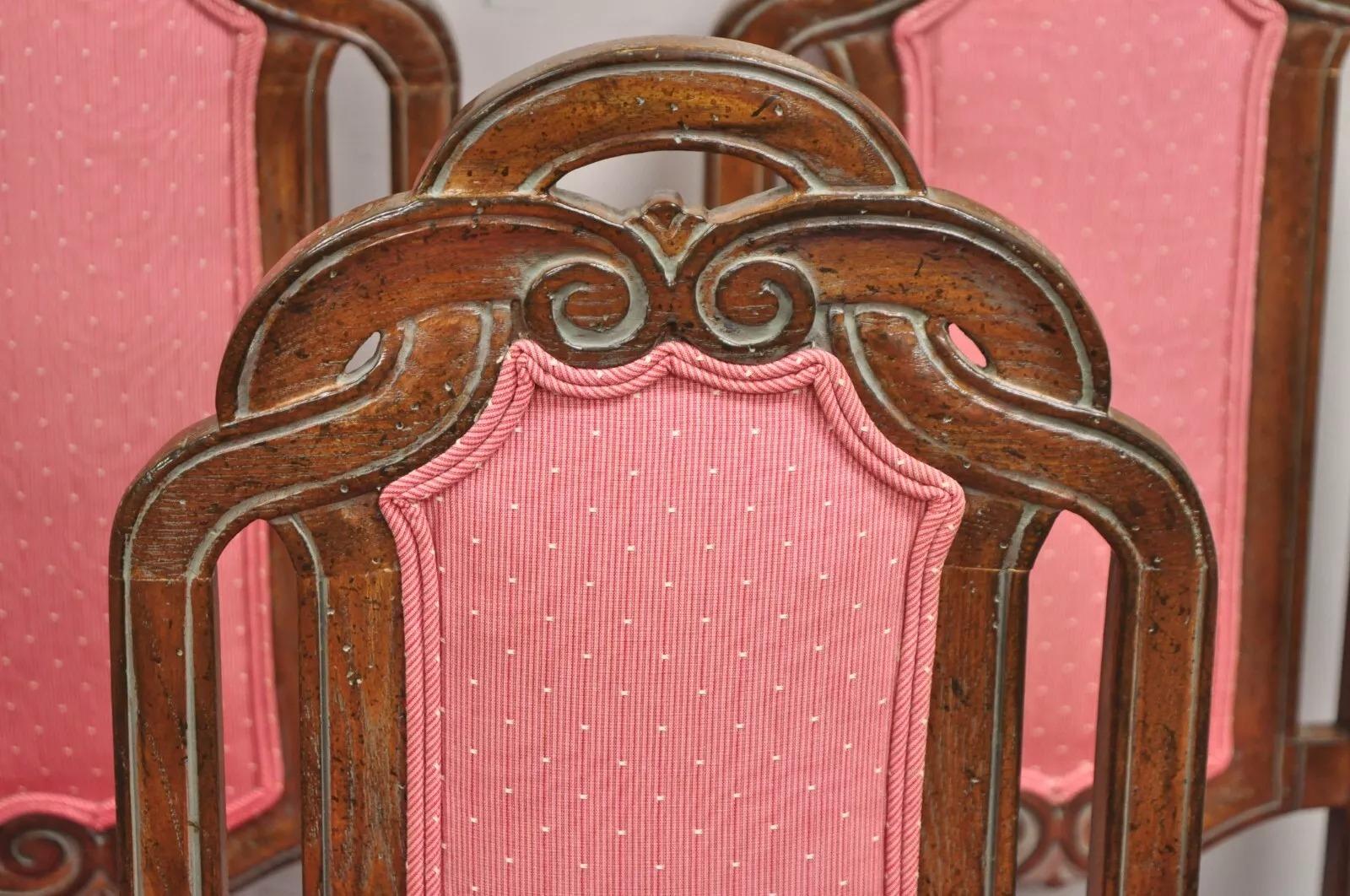 Sedie da pranzo vintage Hollywood Regency Pretzel Back in noce - set di 6 in vendita 6