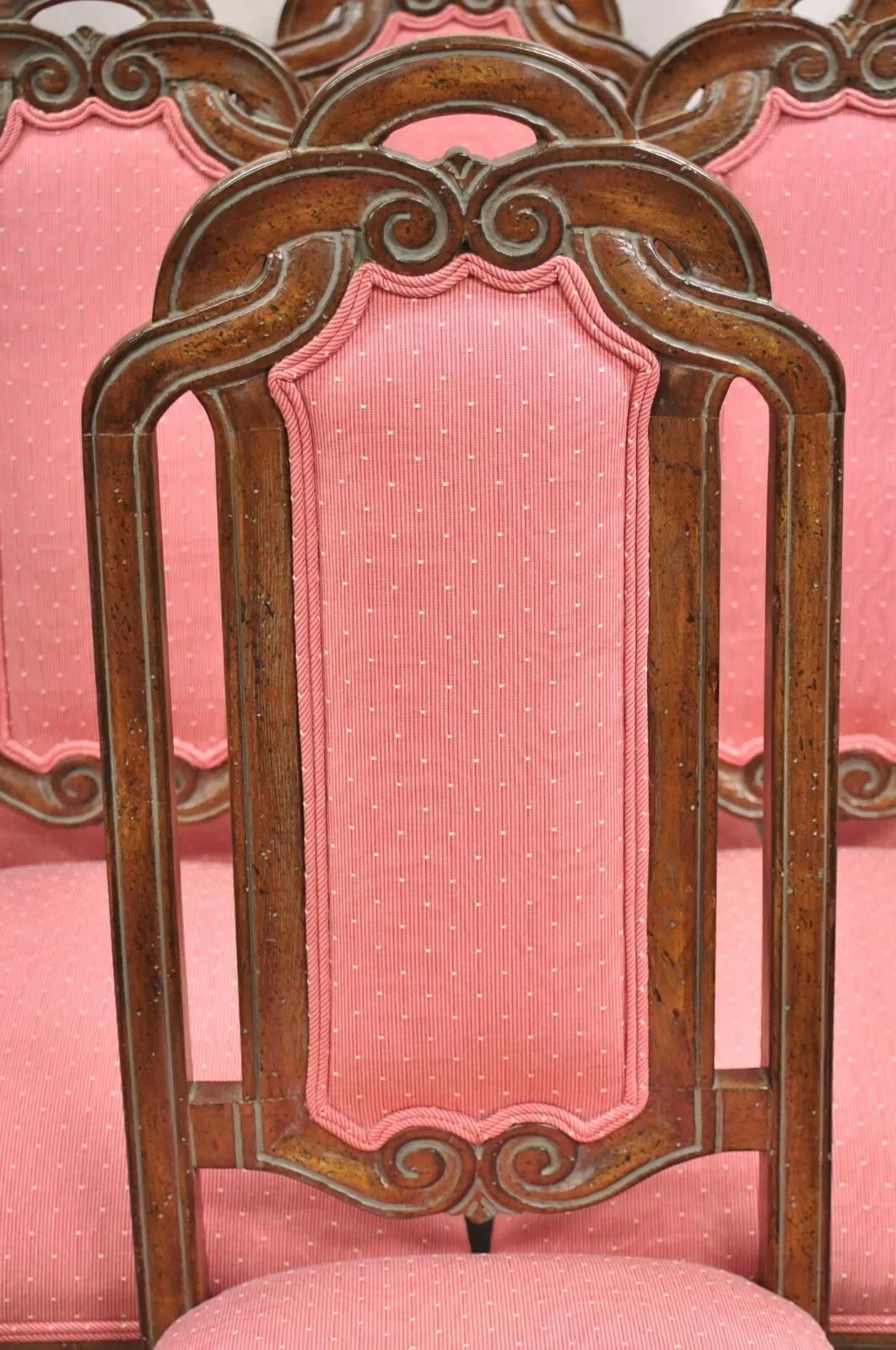 Sedie da pranzo vintage Hollywood Regency Pretzel Back in noce - set di 6 In condizioni buone in vendita a Philadelphia, PA