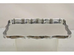 Vintage Italian Hollywood Regency Silver Plated Scalloped Serving Platter Tray