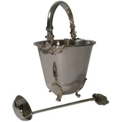 Vintage Italian Ice Bucket and Draining Spoon by Macabo, circa 1950
