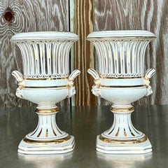 Vintage Italian Impero Crater Vases - a Pair