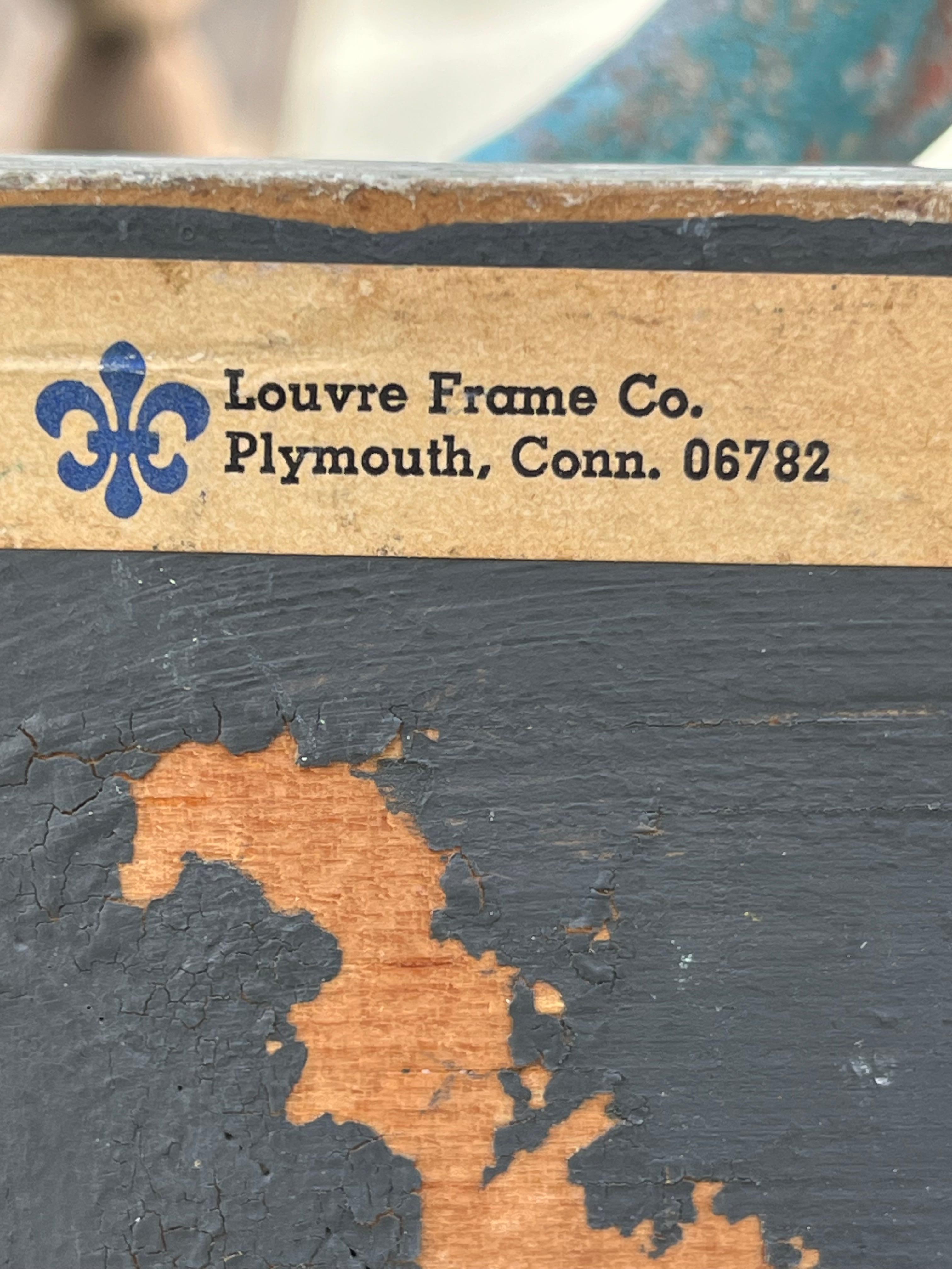 Vintage Italienisch Impressionist Genre Gemälde Öl auf Karton, signiert (Holz) im Angebot