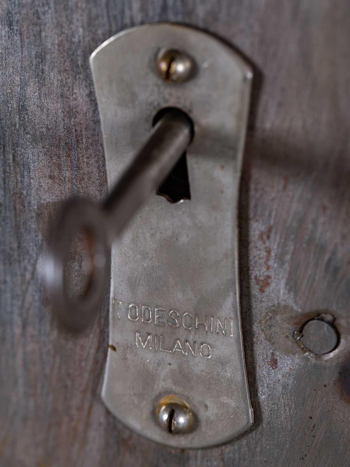 Vintage Italian Industrial Iron Metal Cabinet Armoire, circa 1940 1
