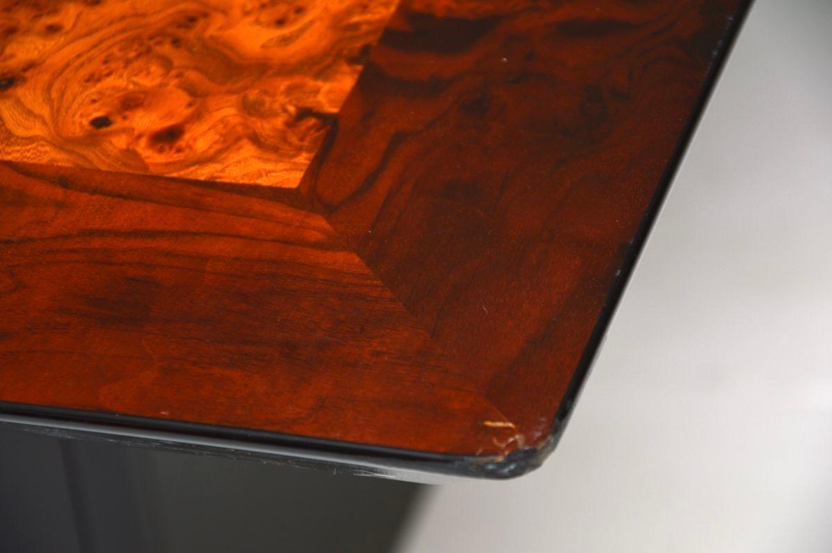 Table de salle à manger italienne vintage en loupe incrustée par Oscar Dell Arredamento en vente 4