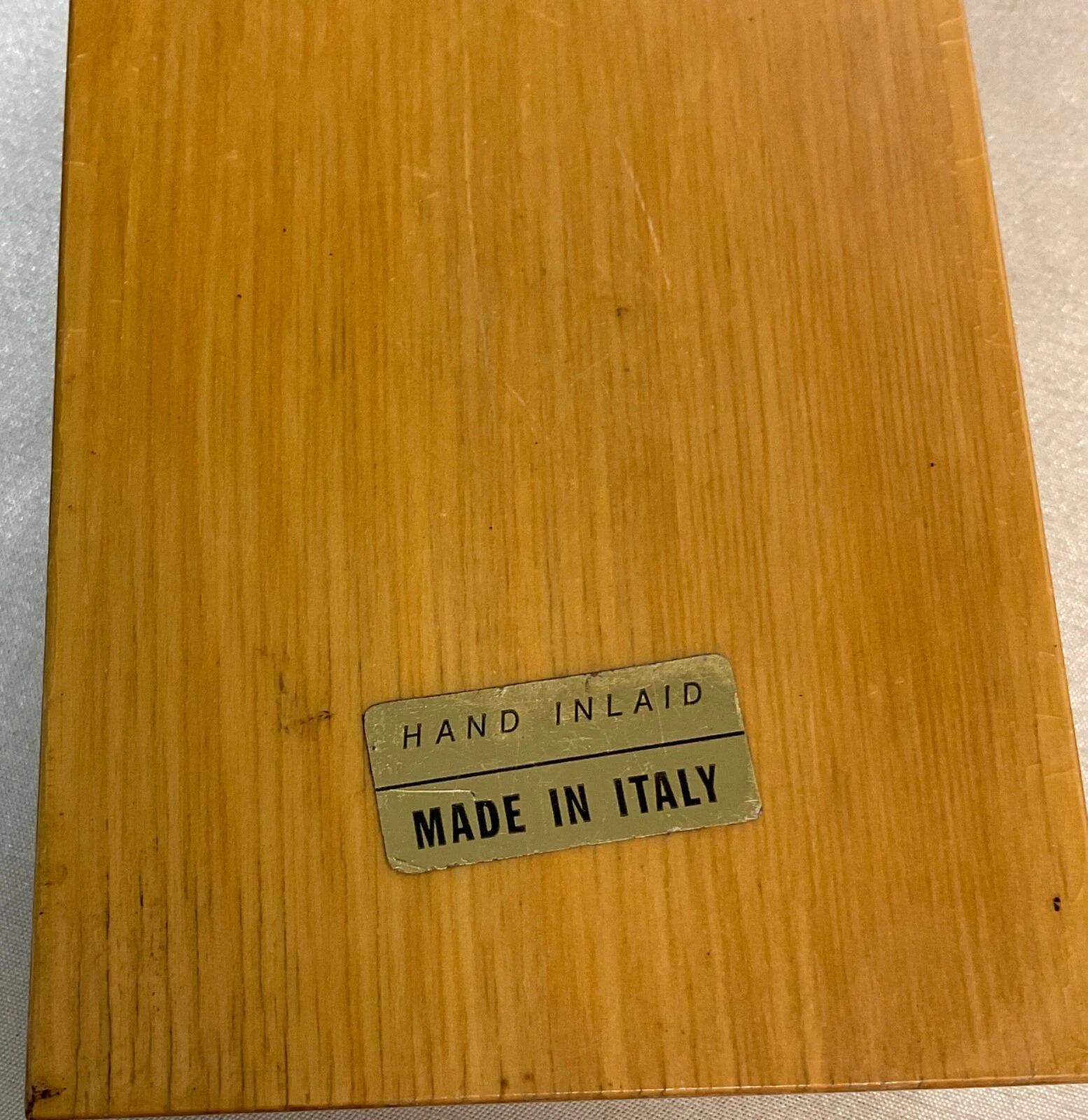 Vintage Italienisch Intarsien Holz Blumen-Box, 20. Jahrhundert - 2Y595 im Zustand „Gut“ im Angebot in Bordeaux, FR