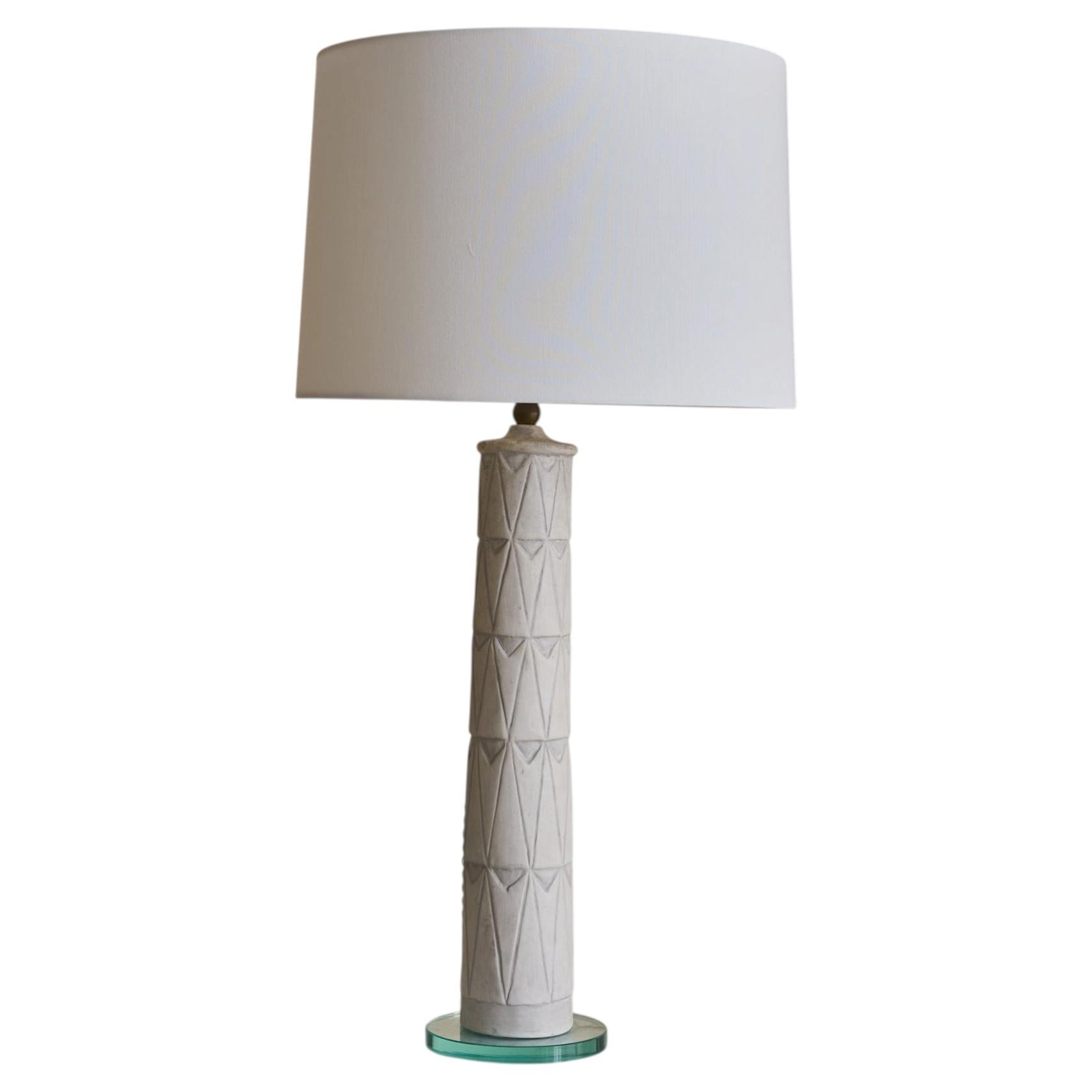 Vintage Italian Ivory Ceramic Table Lamp - 2 Available