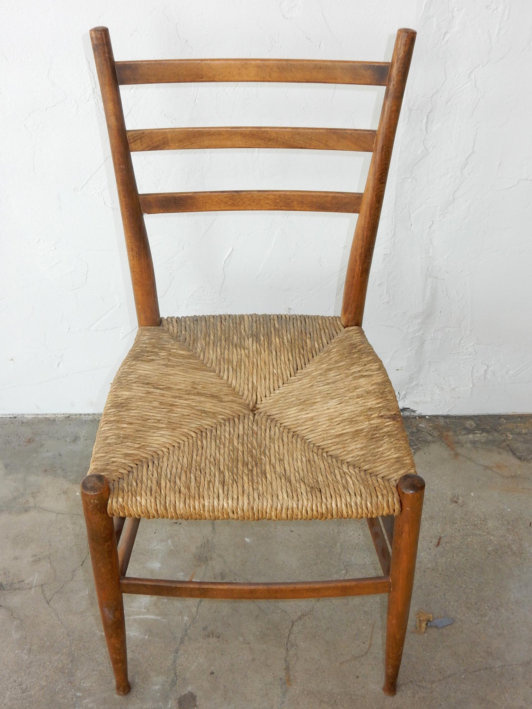 rush seat ladder back chairs