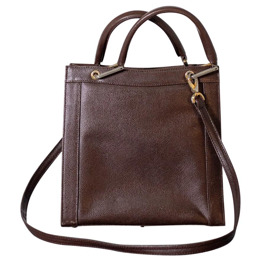 Giorgia Vintage Italian Lady Bag in Brown Leather