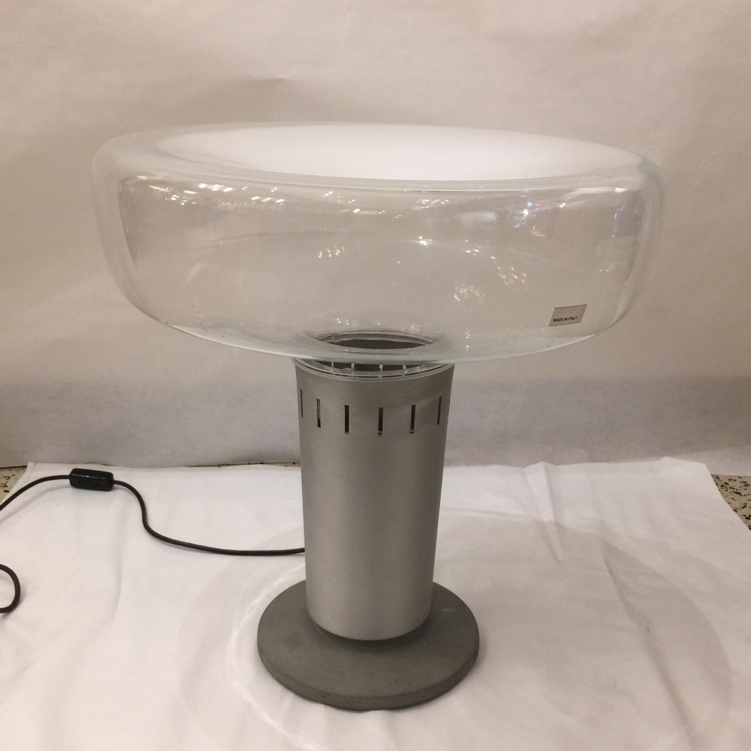 Vintage Italian Lamp in Glass by Penta, 1970s For Sale 1