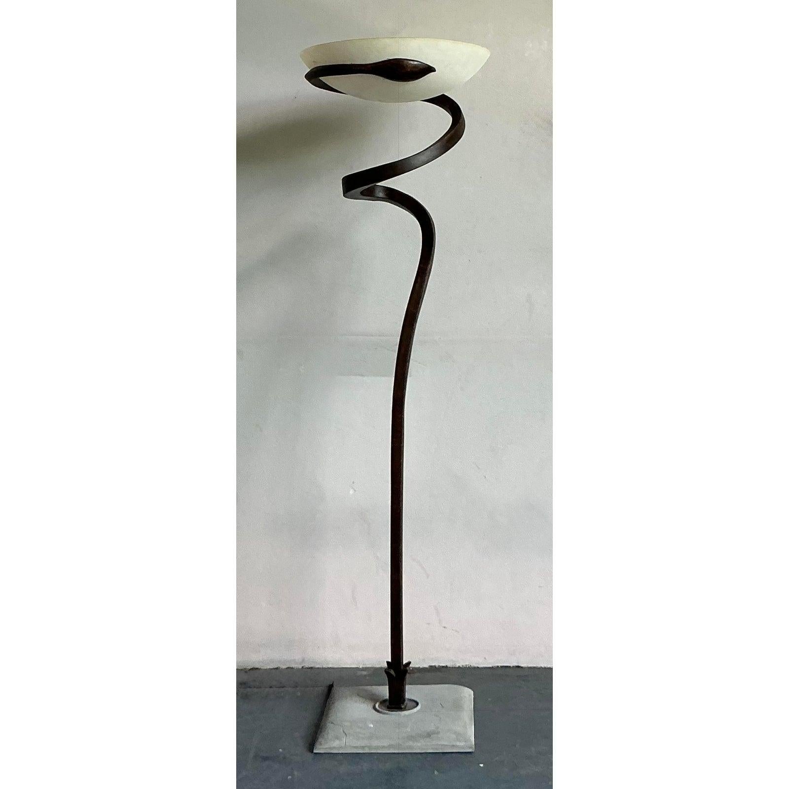 A magnificent work of sculptural lighting, this 