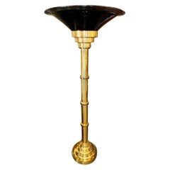 Grands lampadaires vintage italiens en laiton