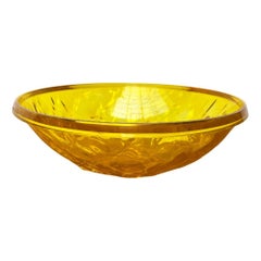 Vintage Italian Large Rare Yellow Moon Bowl from Mario Bellini for Kartell