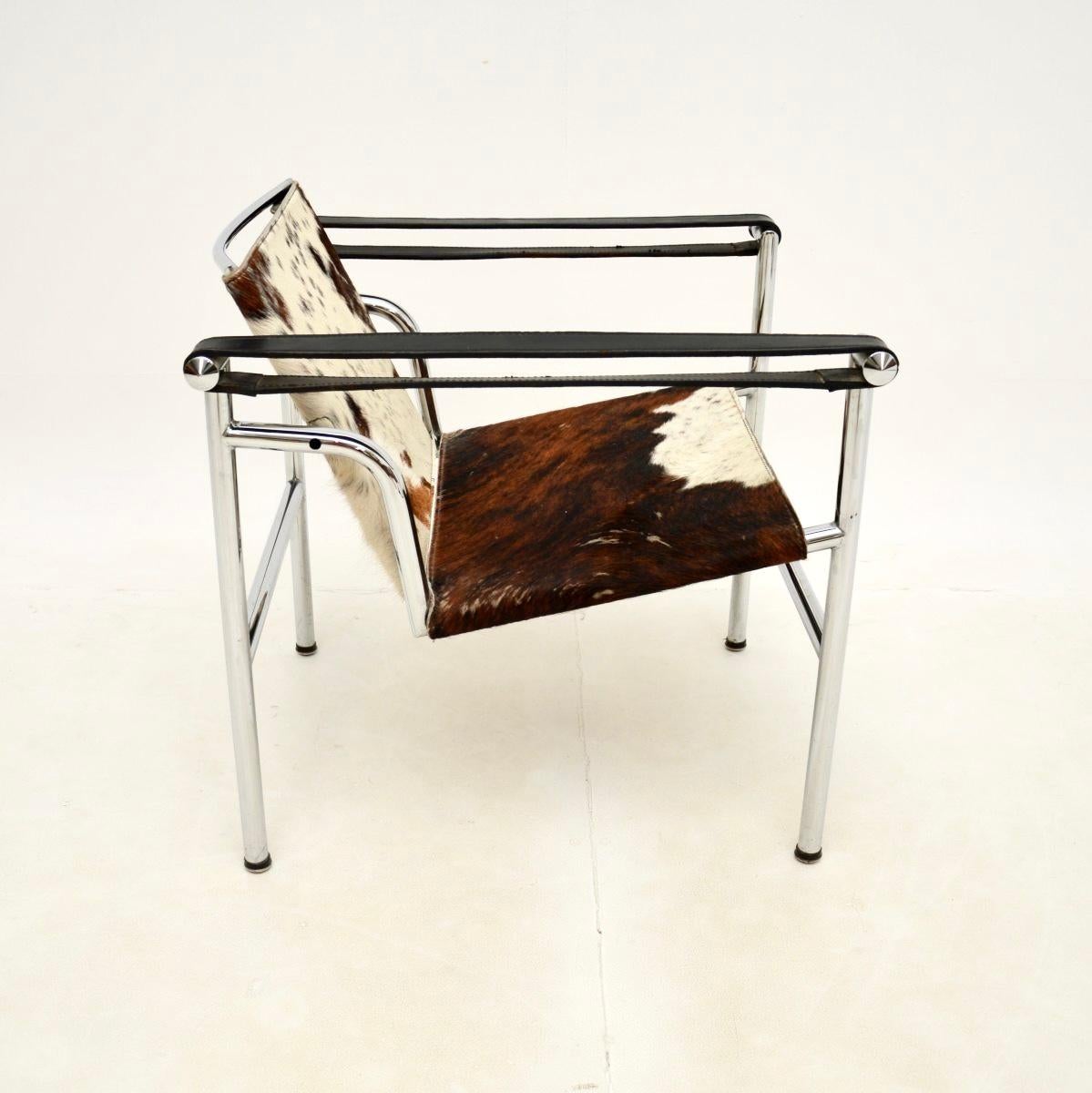 Metà XX secolo Poltrona italiana d'epoca LC1 di Le Corbusier, Jeanneret, Perriand in vendita