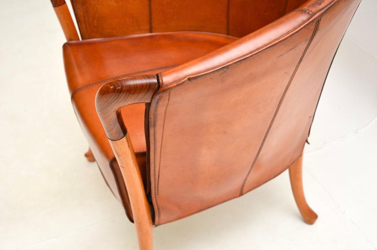 Vintage Italian Leather Armchair by Georgetti Progetti For Sale 5