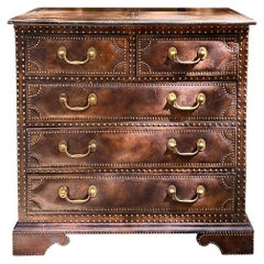 Vintage Italian Leather Chest of Drawers