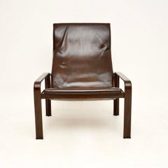 Italienischer Golfo Dei Poeti-Sessel aus Leder von Matteo Grassi, Vintage