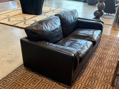 Vintage Italian Leather love Seat