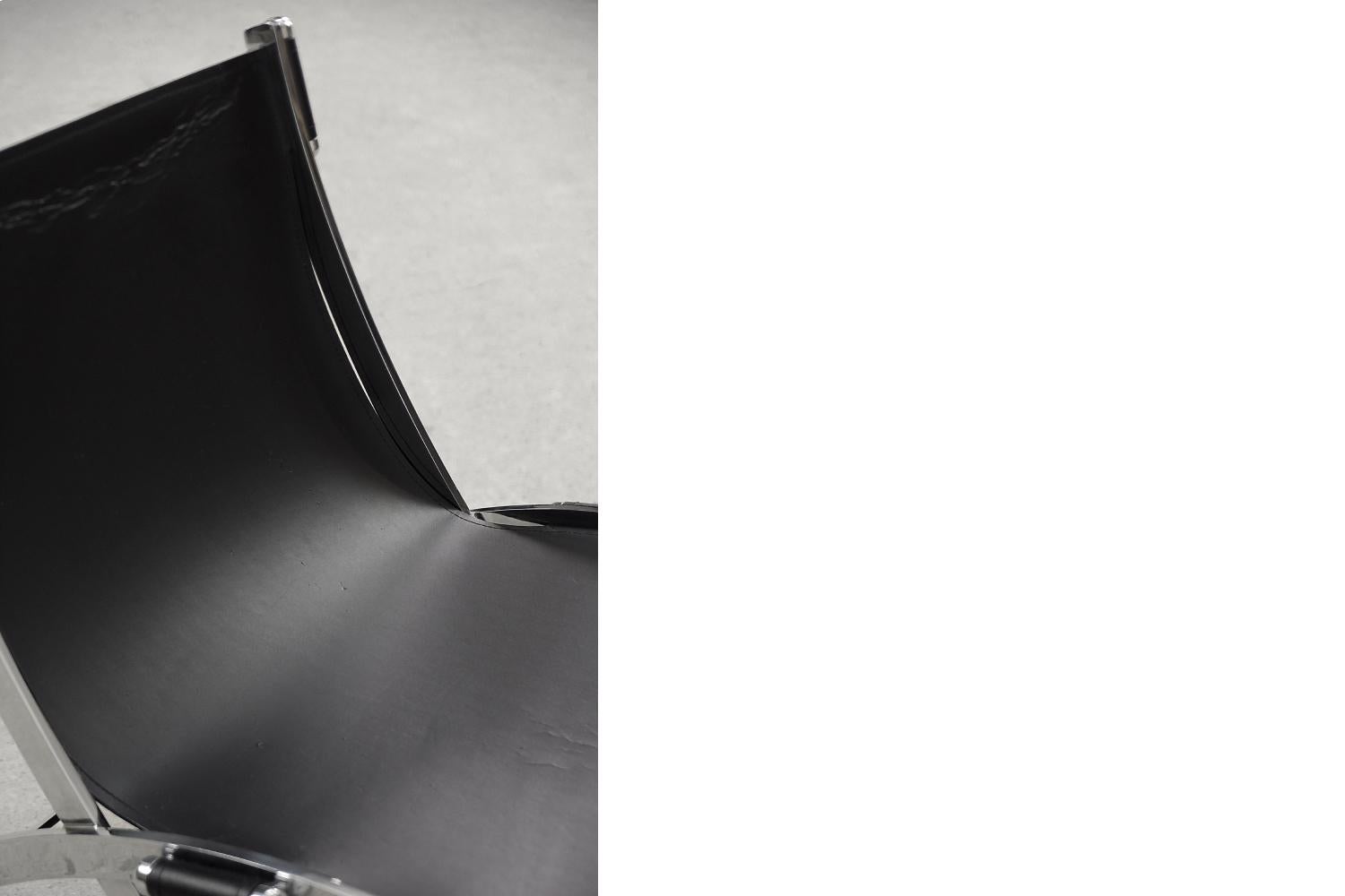 Chaise ciseaux italienne vintage en cuir intemporelle d'Antonio Citterio pour Flexform en vente 4