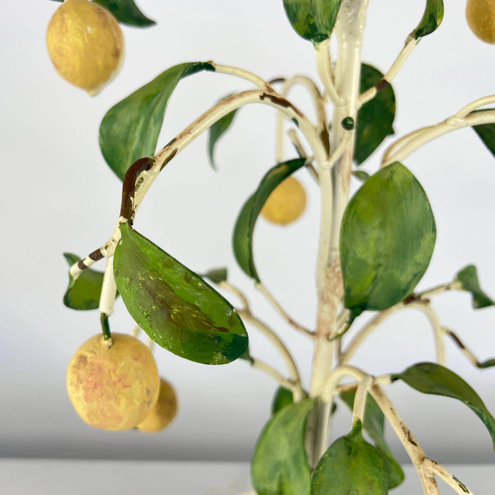 Metal Vintage Italian Lemon Tree Table Lamp For Sale