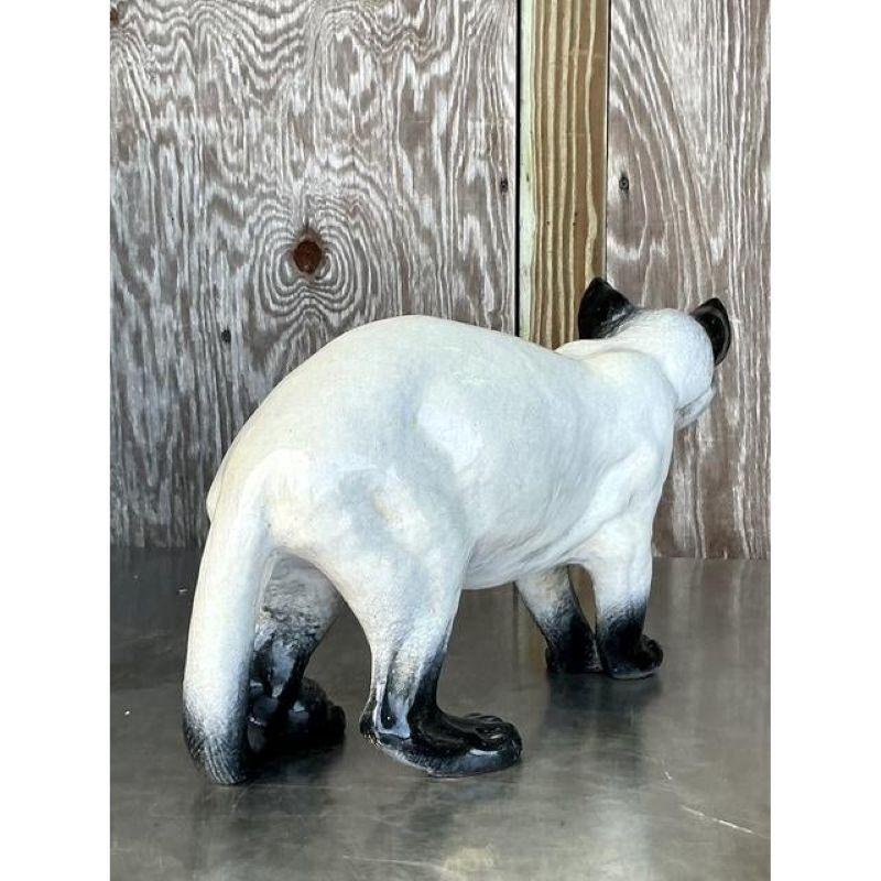 Italiano Vintage By Gatto Siamese a grandezza naturale in vendita