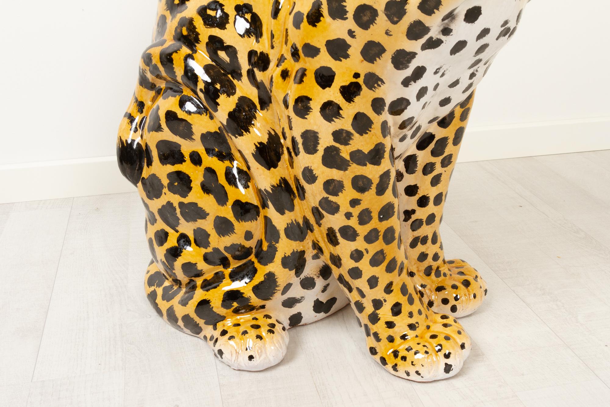 Vintage Italian Life-Size Terracotta Leopard, 1960s 7