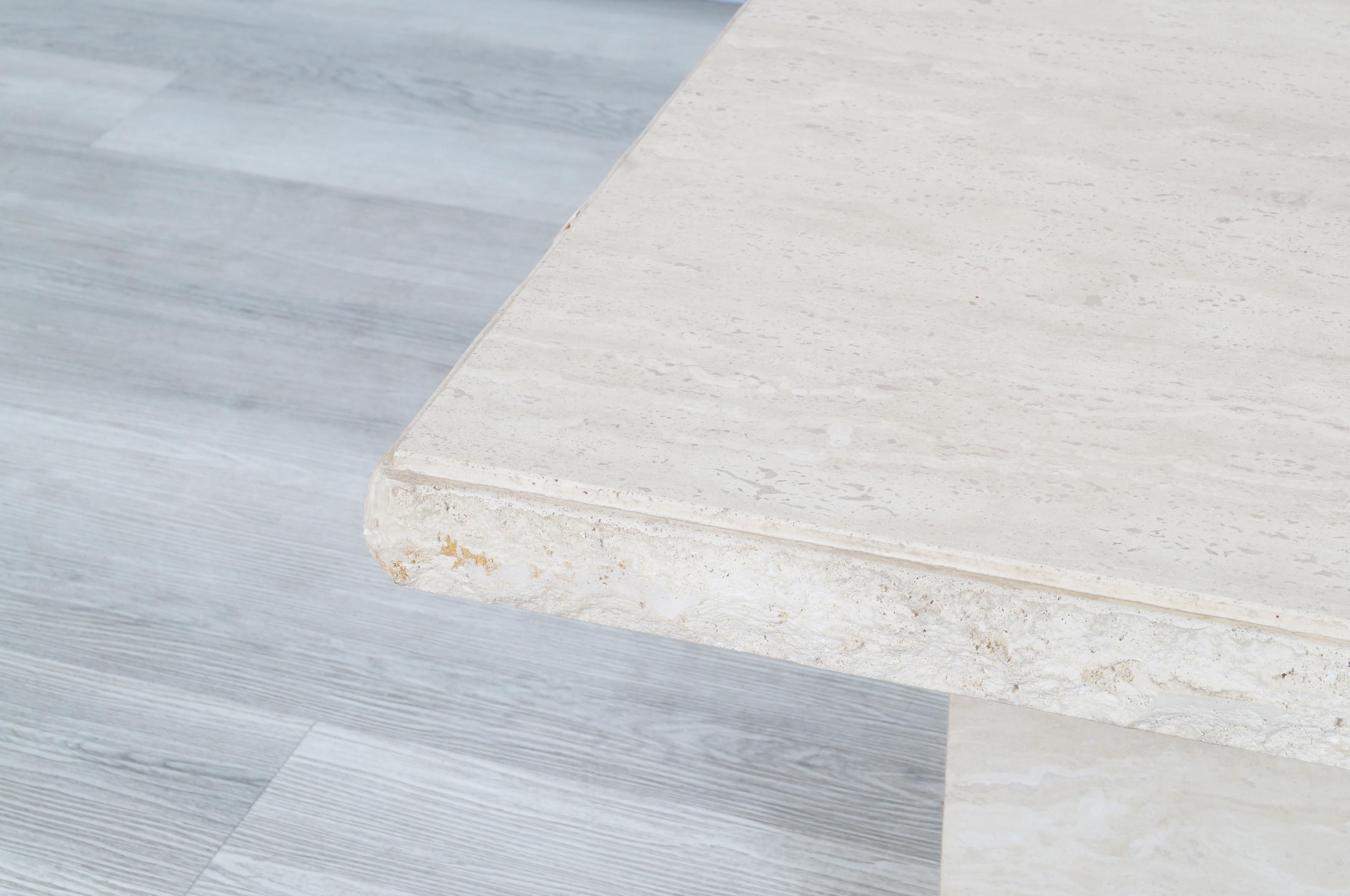 Vintage Italian Live Edge Travertine Side Tables 6