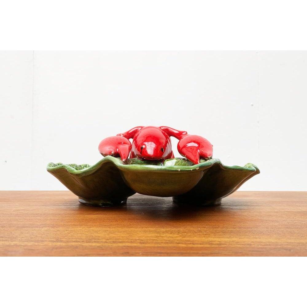 Sculpture italienne de bol en poterie de homard, années 1980 en vente 3