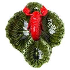 Italienische Hummerschalen-Skulptur aus Vintage-Töpferwaren, 1980er Jahre