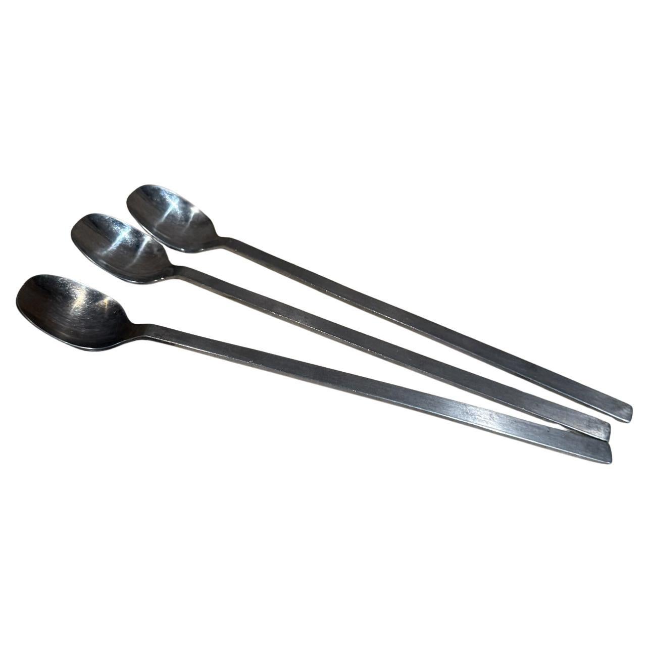 Vintage Italian Long Handled Iced Tea Spoons Set 3