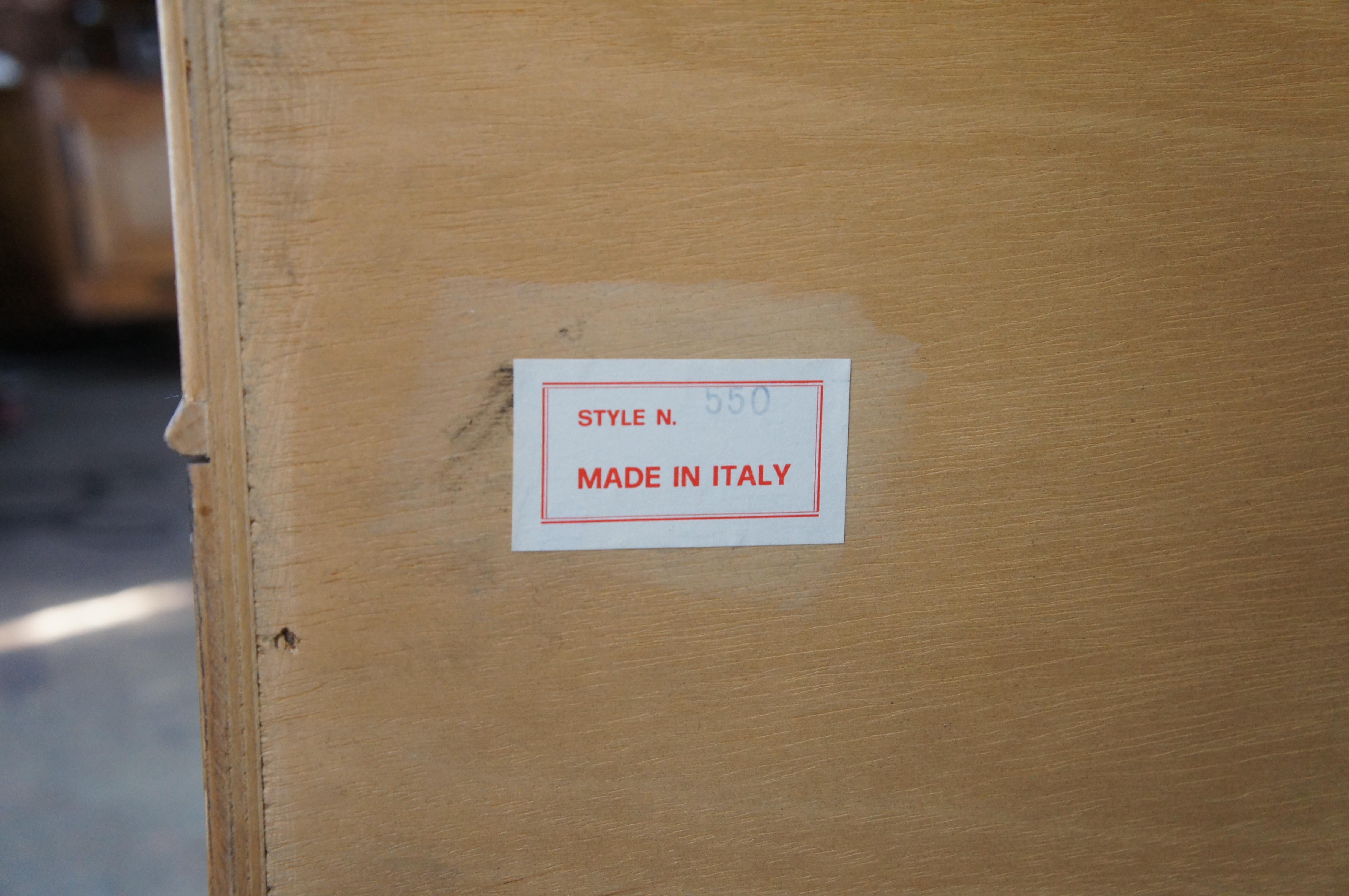 Vintage Italian Louis XVI Style Birdseye Maple Commode Chest of Drawers Console For Sale 6