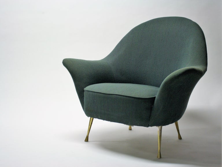 Vintage Italian Lounge Chair or Club Chair, 1950s For Sale at 1stDibs