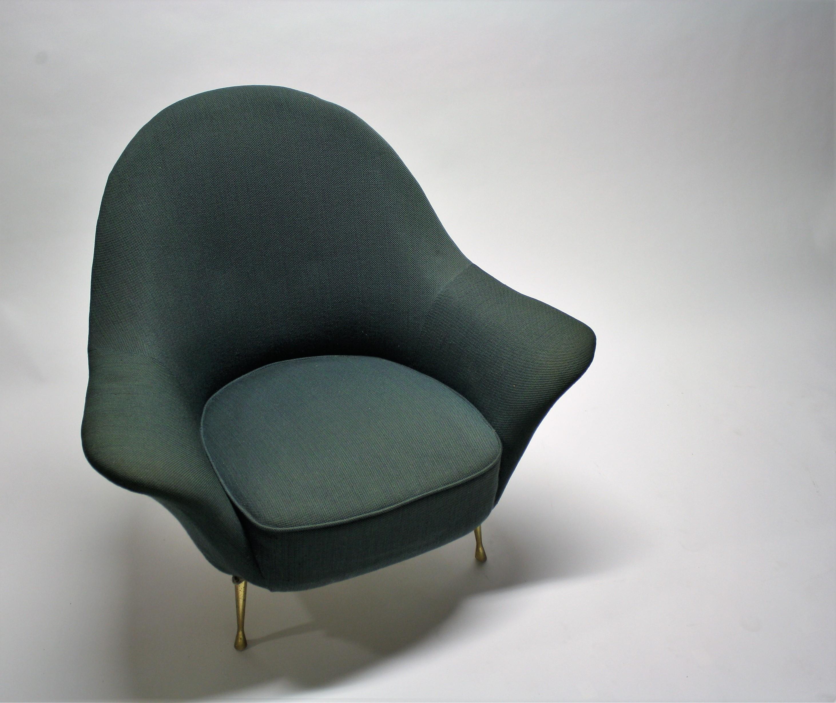 Vintage Italian Lounge Chair or Club Chair, 1950s (Italienisch)