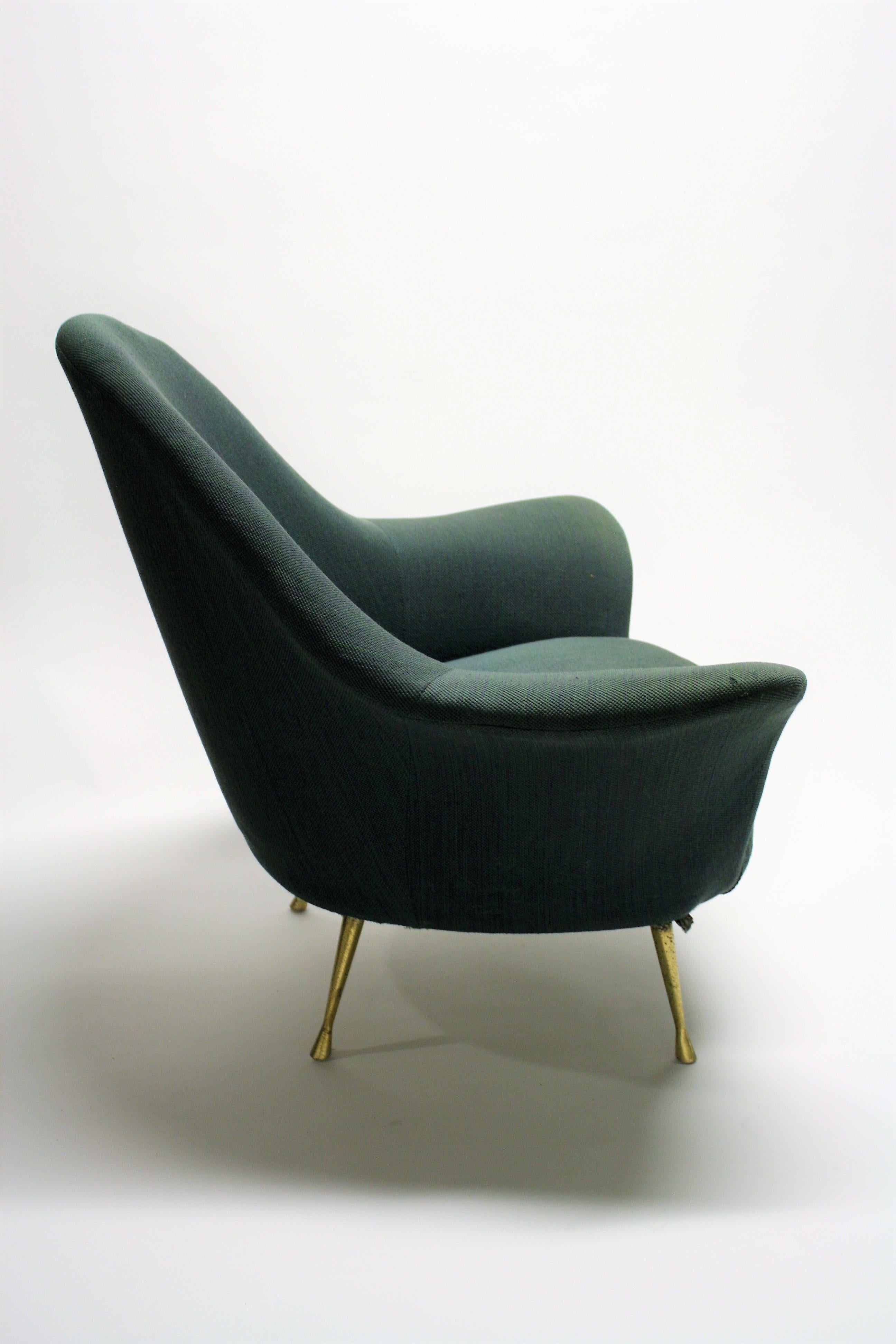 Vintage Italian Lounge Chair or Club Chair, 1950s In Good Condition In HEVERLEE, BE