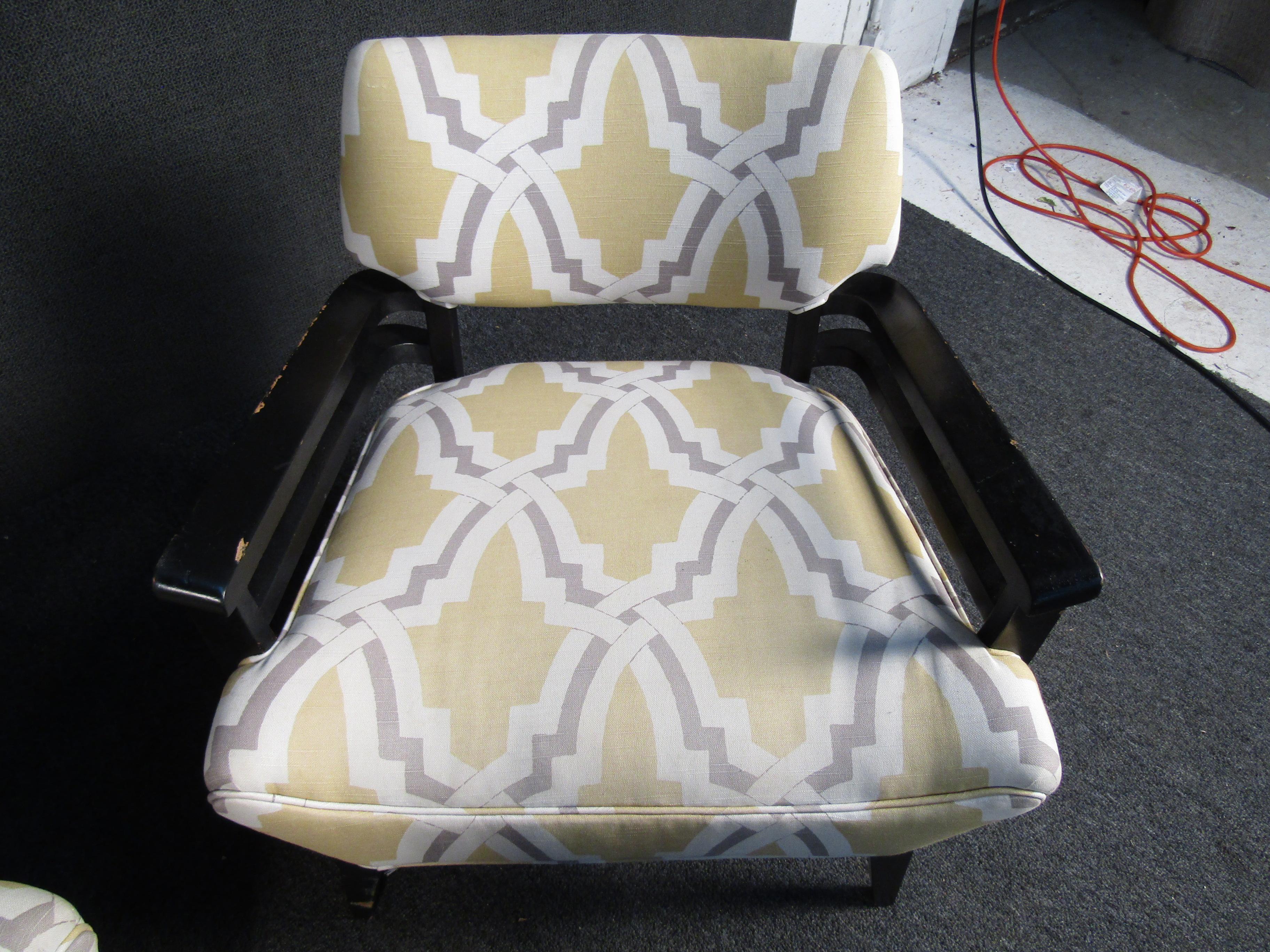 Fabric Vintage Italian Lounge Chairs