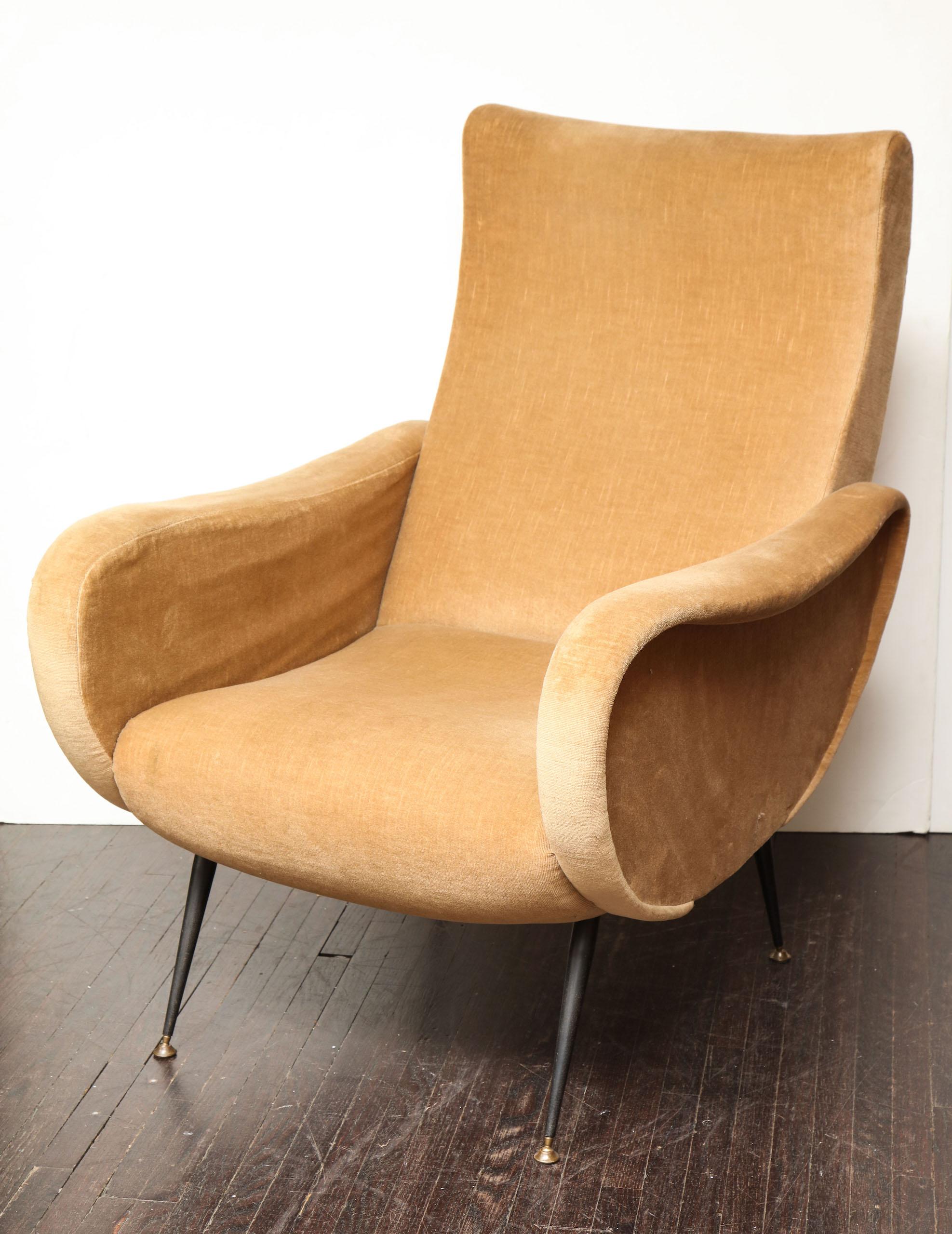 Vintage Italian Lounge Chairs in the Manner of Marco Zanuso 1