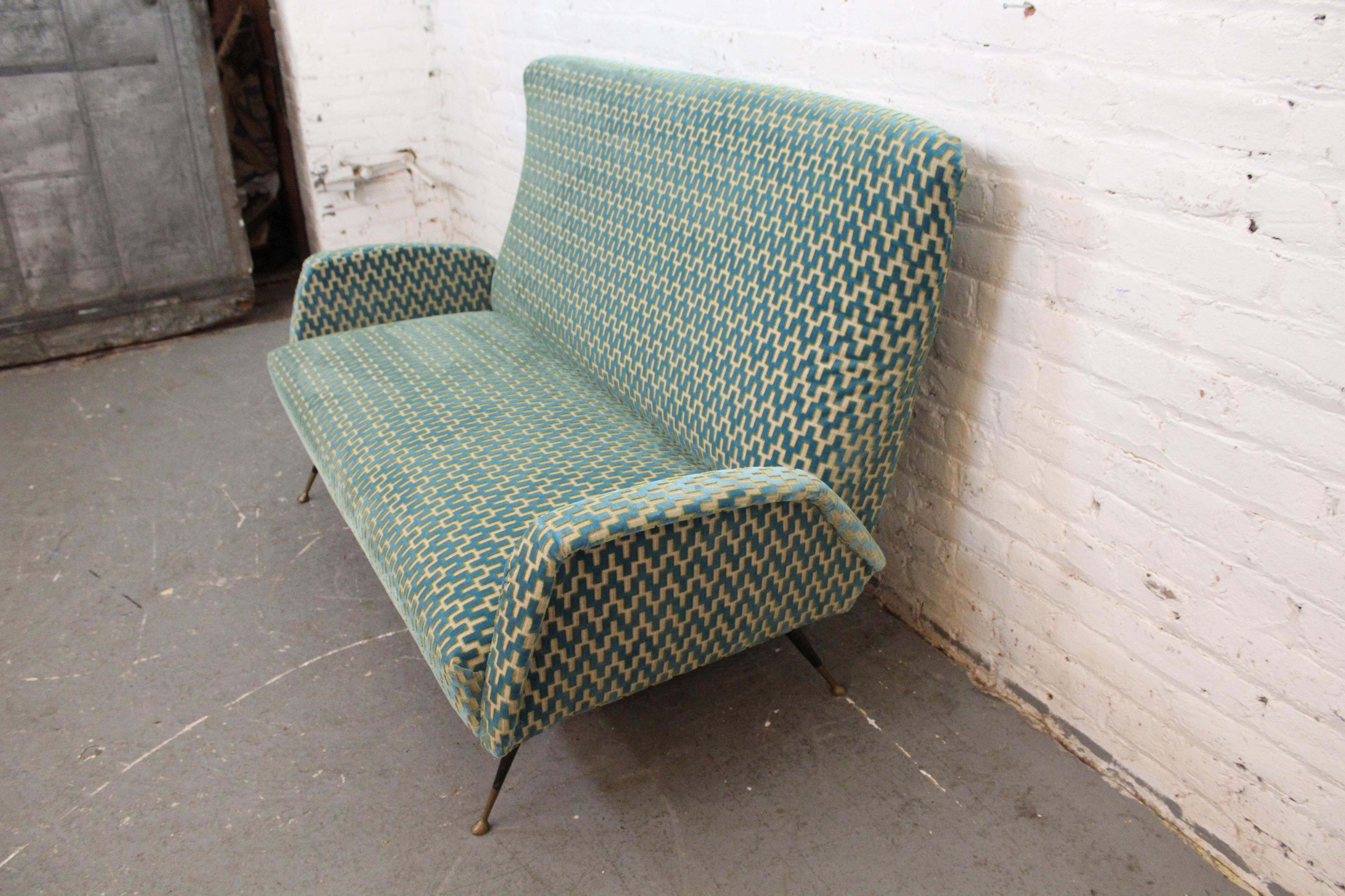 Mid-Century Modern Vintage Italian Loveseat in the Manner of ISA Bergamo