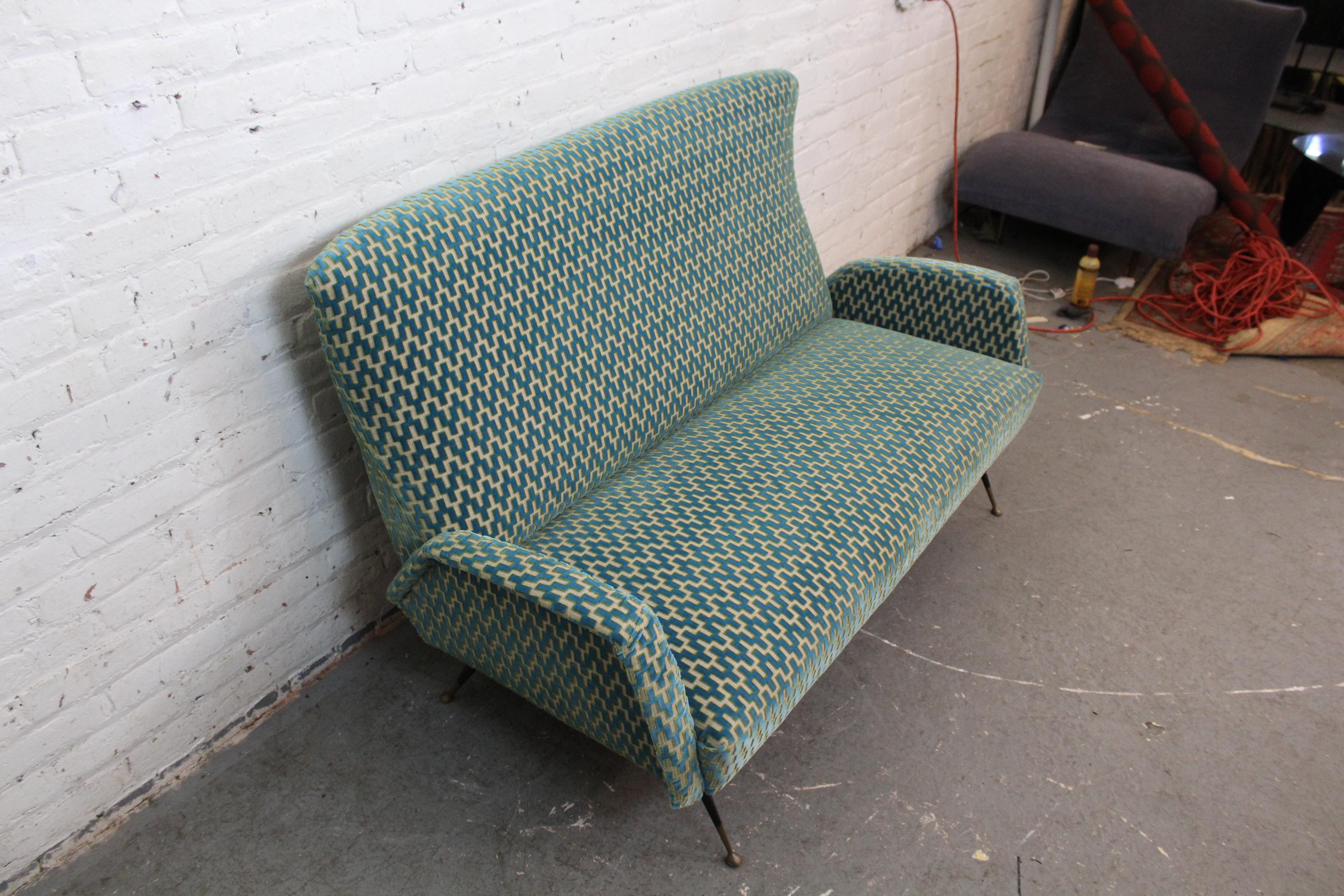 Vintage Italian Loveseat in the Manner of ISA Bergamo In Good Condition In Brooklyn, NY